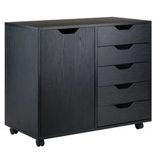 Load image into Gallery viewer, Winsome Wood Halifax Wide Storage Cabinet, 5-Drawer in Black 