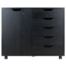 Load image into Gallery viewer, Winsome Wood Halifax Wide Storage Cabinet, 5-Drawer in Black 