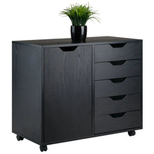 Load image into Gallery viewer, Winsome Wood Halifax Wide Storage Cabinet, 5-Drawer in Black 