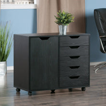 Load image into Gallery viewer, Winsome Wood Halifax Wide Storage Cabinet, 5-Drawer in Black 