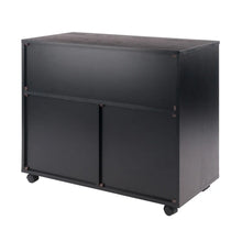 Load image into Gallery viewer, Winsome Wood Halifax Wide Storage Cabinet, 3-Small &amp; 2-Wide Drawers in Black