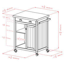 Load image into Gallery viewer, Winsome Wood Timber Kitchen Cart in Black