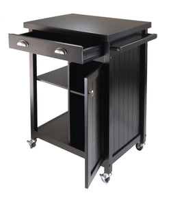 Winsome Wood Timber Kitchen Cart in Black