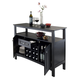 Winsome Wood Jasper Buffet Cabinet in Black