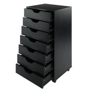 Winsome Wood Halifax 7-Drawer Cabinet in Black