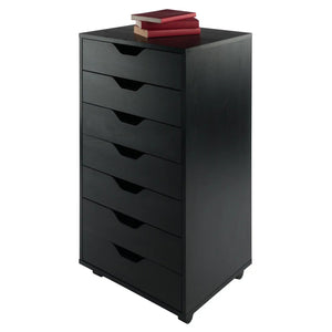 Winsome Wood Halifax 7-Drawer Cabinet in Black