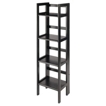 Load image into Gallery viewer, Winsome Wood Terry 4-Tier Foldable Shelf, Narrow in Black