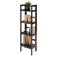 Load image into Gallery viewer, Winsome Wood Terry 4-Tier Foldable Shelf, Narrow in Black