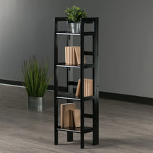 Load image into Gallery viewer, Winsome Wood Terry 4-Tier Foldable Shelf, Narrow in Black