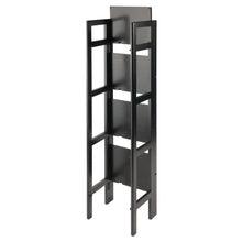 Load image into Gallery viewer, Winsome Wood Terry 4-Tier Foldable Shelf, Narrow in Black