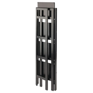 Winsome Wood Terry 4-Tier Foldable Shelf, Narrow in Black