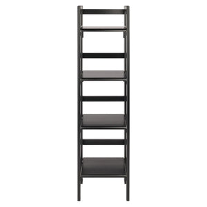 Winsome Wood Terry 4-Tier Foldable Shelf, Narrow in Black