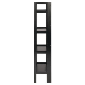 Winsome Wood Terry 4-Tier Foldable Shelf, Narrow in Black