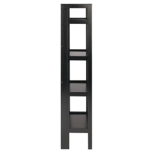 Winsome Wood Terry 4-Tier Foldable Shelf, Narrow in Black