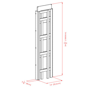 Winsome Wood Terry 4-Tier Foldable Shelf, Narrow in Black