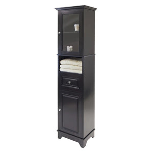 Winsome Wood Alps Tall Storage Cabinet in Black