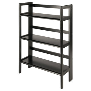 Winsome Wood Terry 3-Tier Foldable Shelf, Stackable in Black 