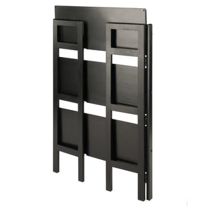 Winsome Wood Terry 3-Tier Foldable Shelf, Stackable in Black 