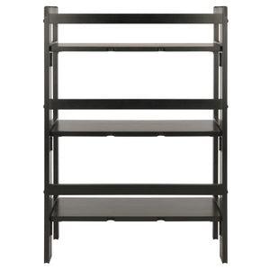 Winsome Wood Terry 3-Tier Foldable Shelf, Stackable in Black 