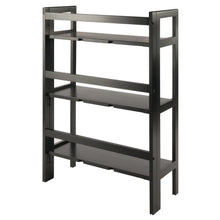 Load image into Gallery viewer, Winsome Wood Terry 3-Tier Foldable Shelf, Stackable in Black 