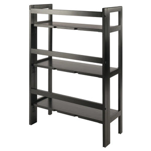 Winsome Wood Terry 3-Tier Foldable Shelf, Stackable in Black 