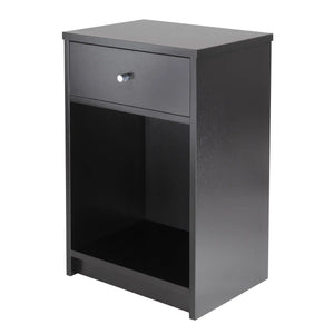 Winsome Wood Squamish Accent Table, Nightstand in Black