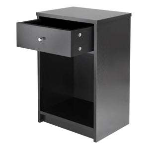 Winsome Wood Squamish Accent Table, Nightstand in Black