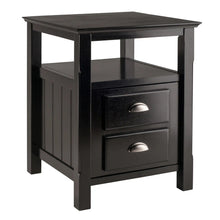 Load image into Gallery viewer, Winsome Wood Timber Accent Table, Nightstand in Black