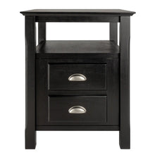 Load image into Gallery viewer, Winsome Wood Timber Accent Table, Nightstand in Black