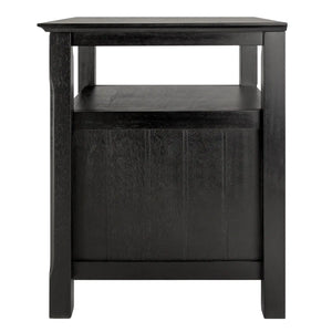 Winsome Wood Timber Accent Table, Nightstand in Black