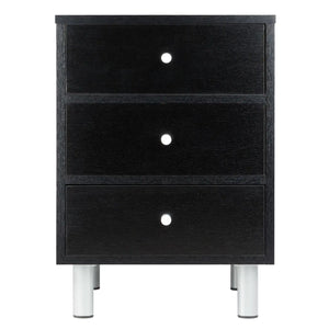 Winsome Wood Daniel Accent Table, Nightstand in Black and Slate Gray