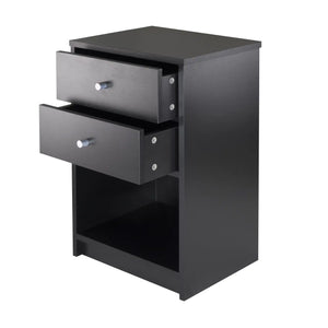 Winsome Wood Ava Accent Table, Nightstand in Black