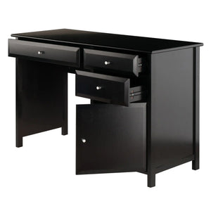 Winsome Wood Delta Home Office Writing Desk in Black 