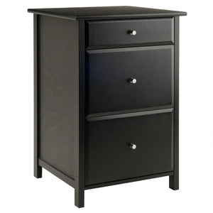 Winsome Wood Delta Home Office File Cabinet in Black