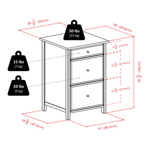 Winsome Wood Delta Home Office File Cabinet in Black