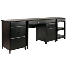 Load image into Gallery viewer, Winsome Wood Delta 3-Pc Home Office Desk Set in Black