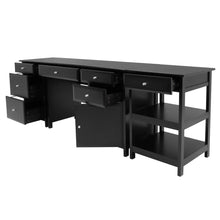 Load image into Gallery viewer, Winsome Wood Delta 3-Pc Home Office Desk Set in Black