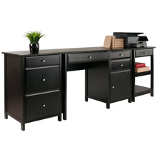 Load image into Gallery viewer, Winsome Wood Delta 3-Pc Home Office Desk Set in Black