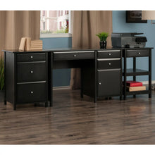 Load image into Gallery viewer, Winsome Wood Delta 3-Pc Home Office Desk Set in Black