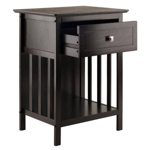 Winsome Wood Marcel Accent Table, Nightstand in Coffee