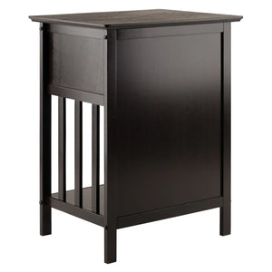 Winsome Wood Marcel Accent Table, Nightstand in Coffee