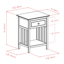 Load image into Gallery viewer, Winsome Wood Marcel Accent Table, Nightstand in Coffee