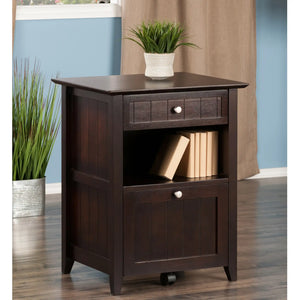 Winsome Wood Burke Home Office File Cabinet in Coffee 
