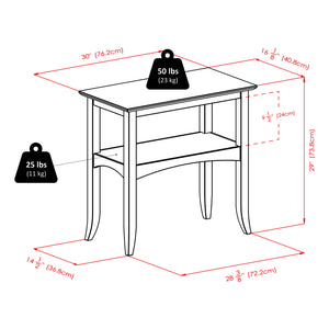 Winsome Wood Camden Console Table in Coffee