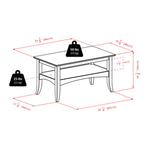 Winsome Wood Camden Coffee Table in Coffee