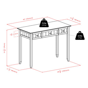 Winsome Wood Burke Home Office Writing Desk in Coffee 