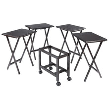 Load image into Gallery viewer, Winsome Wood Allen 5-Pc Snack Table Set in Coffee