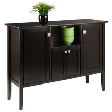 Load image into Gallery viewer, Winsome Wood Melba Buffet Cabinet in Coffee