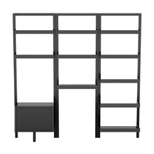 Load image into Gallery viewer, Winsome Wood Bellamy 3-Pc Leaning Desk &amp; Shelf Set in Black