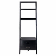 Load image into Gallery viewer, Winsome Wood Bellamy 2-Drawer Leaning Shelf in Black